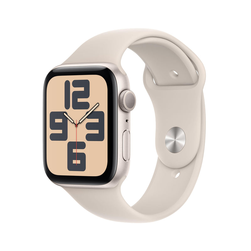 Apple Watch Se (Gps) - 2Nd Generation - 44 Mm - Starlight Aluminium - Smart Watch With Sport Band - Fluoroelastomer - St