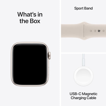 Apple Watch Se (Gps) - 2Nd Generation - 44 Mm - Starlight Aluminium - Smart Watch With Sport Band - Fluoroelastomer - St