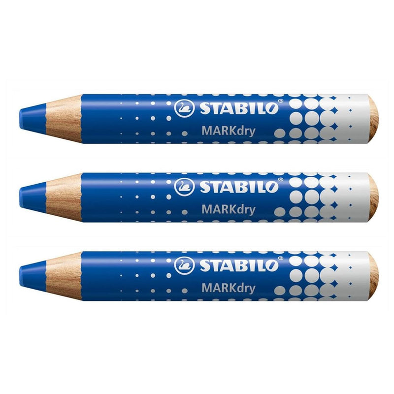 STABILO Markdry Set of 6 Marker Pencils - Blue
