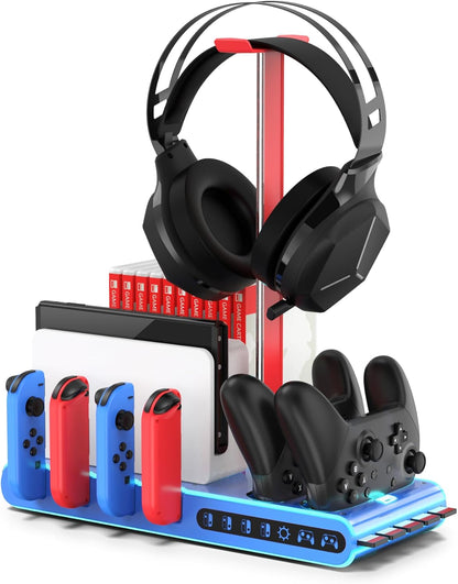 Imp Gaming DLX2 LED Multi-Function Charge and Store Stand Nintendo Switch Nintendo Switch Multi Colour