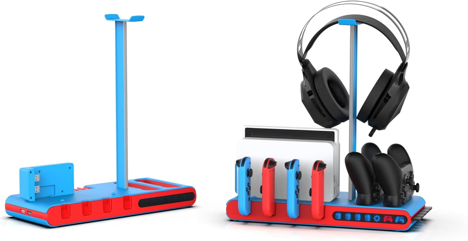 Imp Gaming DLX2 LED Multi-Function Charge and Store Stand Nintendo Switch Nintendo Switch Multi Colour