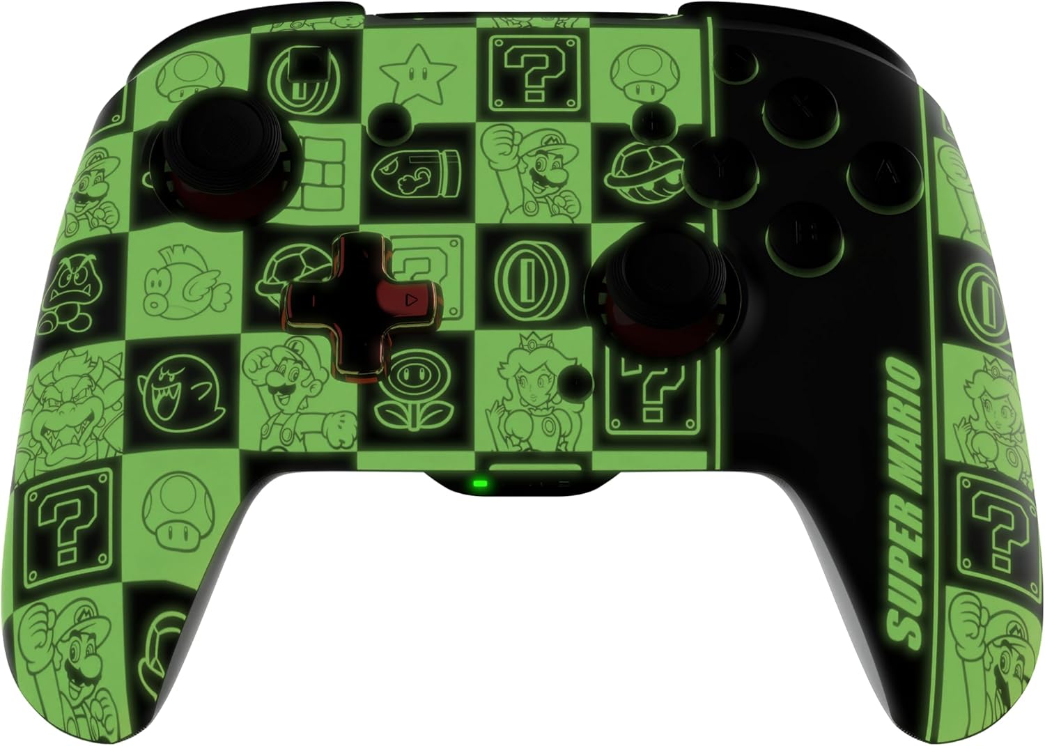 PDP Official Wireless Deluxe Controller Nintendo Switch GLOW - Super Icons