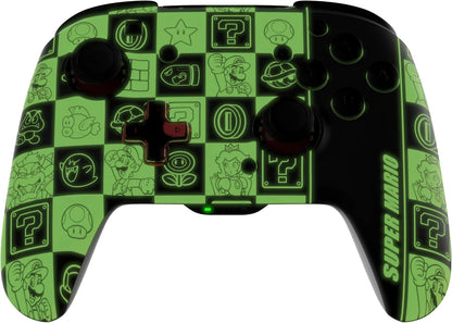 PDP Official Wireless Deluxe Controller Nintendo Switch GLOW - Super Icons
