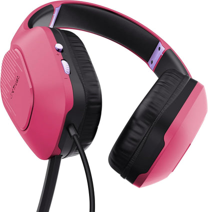 Trust Gaming GXT 415P Zirox Lichtgewicht Gaming Headset met 50mm-drivers voor PC, Xbox, PS4, PS5, Switch, Mobile, 3.5 mm Jack, 2m Kabel, Opklapbare Microfoon, Over-Ear Bedrade Koptelefoon