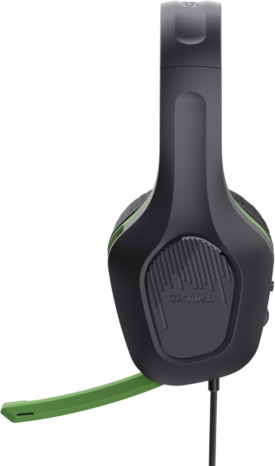 Trust Gaming GXT 415X Zirox Lightweight Gaming Headset for Xbox Series X/S Consoles with 50mm Drivers, 3.5 mm Jack, 1.2m Cable, Foldaway Microphone, Over-Ear Wired Headphones - Black/Green