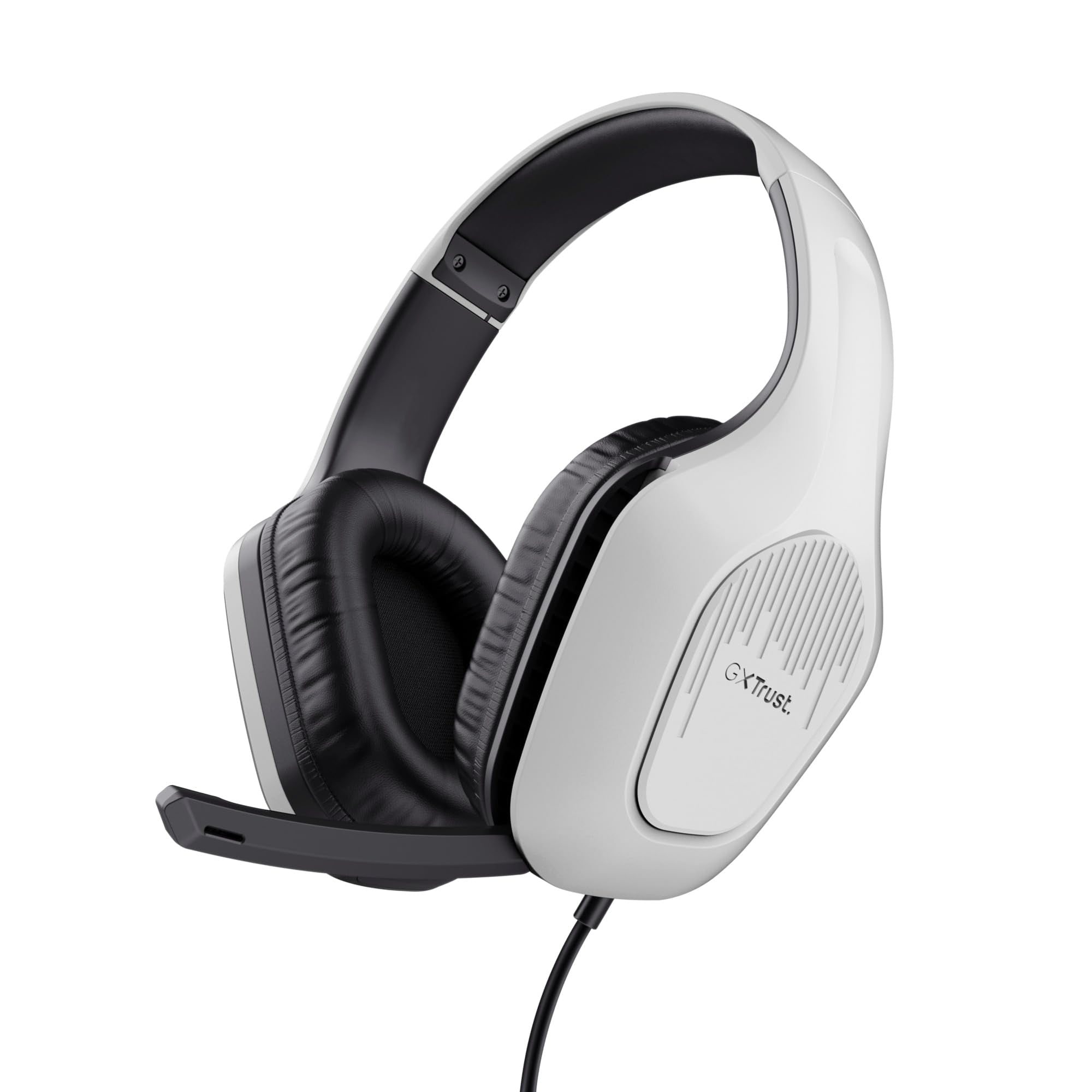 Trust Gaming GXT 415W Zirox Lichtgewicht Gaming Headset met 50mm-drivers voor PC, Xbox, PS4, PS5, Switch, Mobile, 3.5 mm Jack, 2m Kabel, Opklapbare Microfoon, Over-Ear Bedrade Koptelefoon
