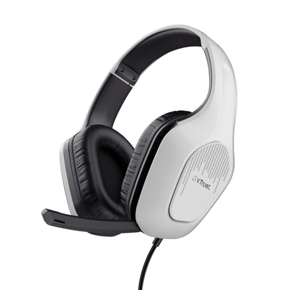 Trust Gaming GXT 415W Zirox Lichtgewicht Gaming Headset met 50mm-drivers voor PC, Xbox, PS4, PS5, Switch, Mobile, 3.5 mm Jack, 2m Kabel, Opklapbare Microfoon, Over-Ear Bedrade Koptelefoon