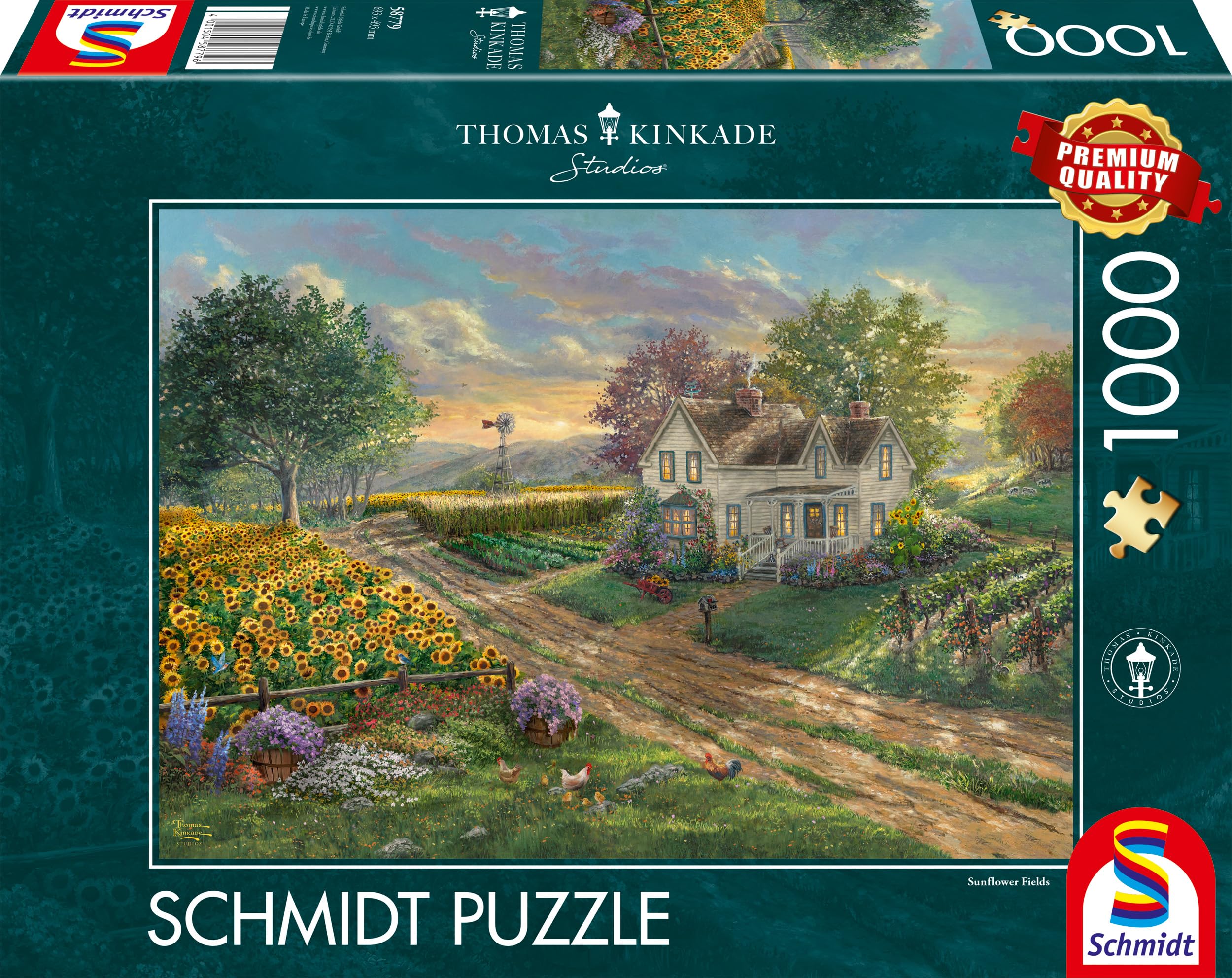 Thomas Kinkade Studios: Sonnenblumenfelder (1000 Teile