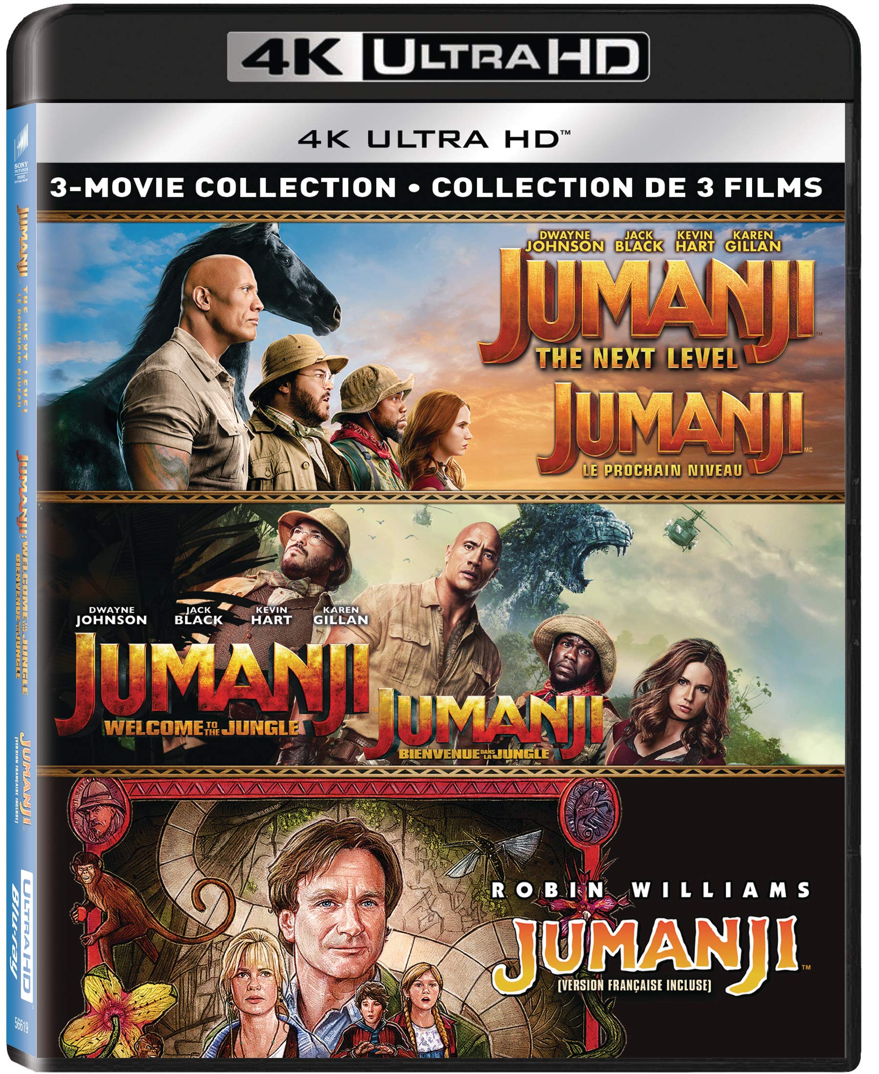 Jumanji (1995) / Jumanji: The Next Level / Jumanji: Welcome to the Jungle - Set  (Bilingual