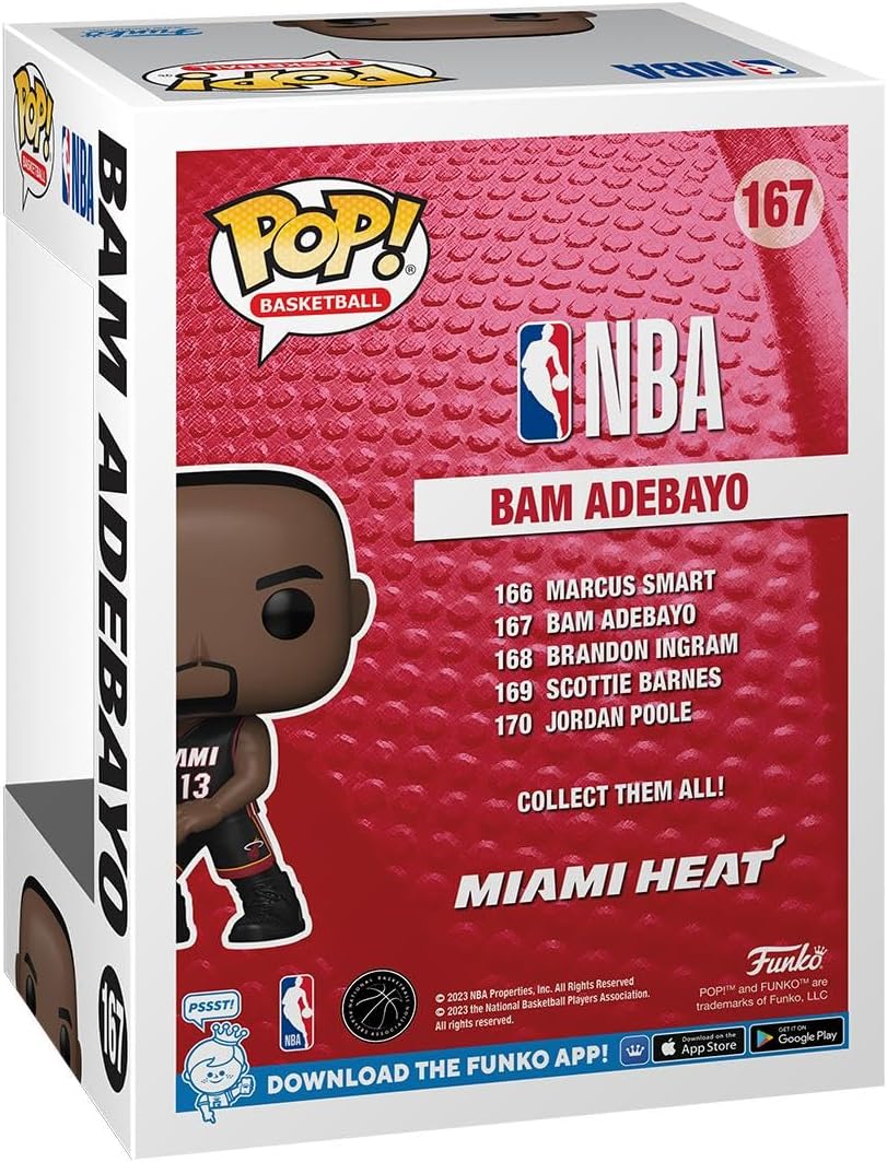 Funko POP! NBA: Heat - Bam Adebayo - Collectable Vinyl Figure - Gift Idea - Official Merchandise - Toys for Kids & Adults - Sports Fans - Model Figure for Collectors and Display