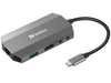 Sandberg USB-C 6in1 Travel Dock | Docking Station USB-C to HDMI Ethernet Audio Microphone Port Memory Card USB-C USB-A | Power Through | Multiport Adapter | USB 3.0 Hub | Compatible w Windows MacOS