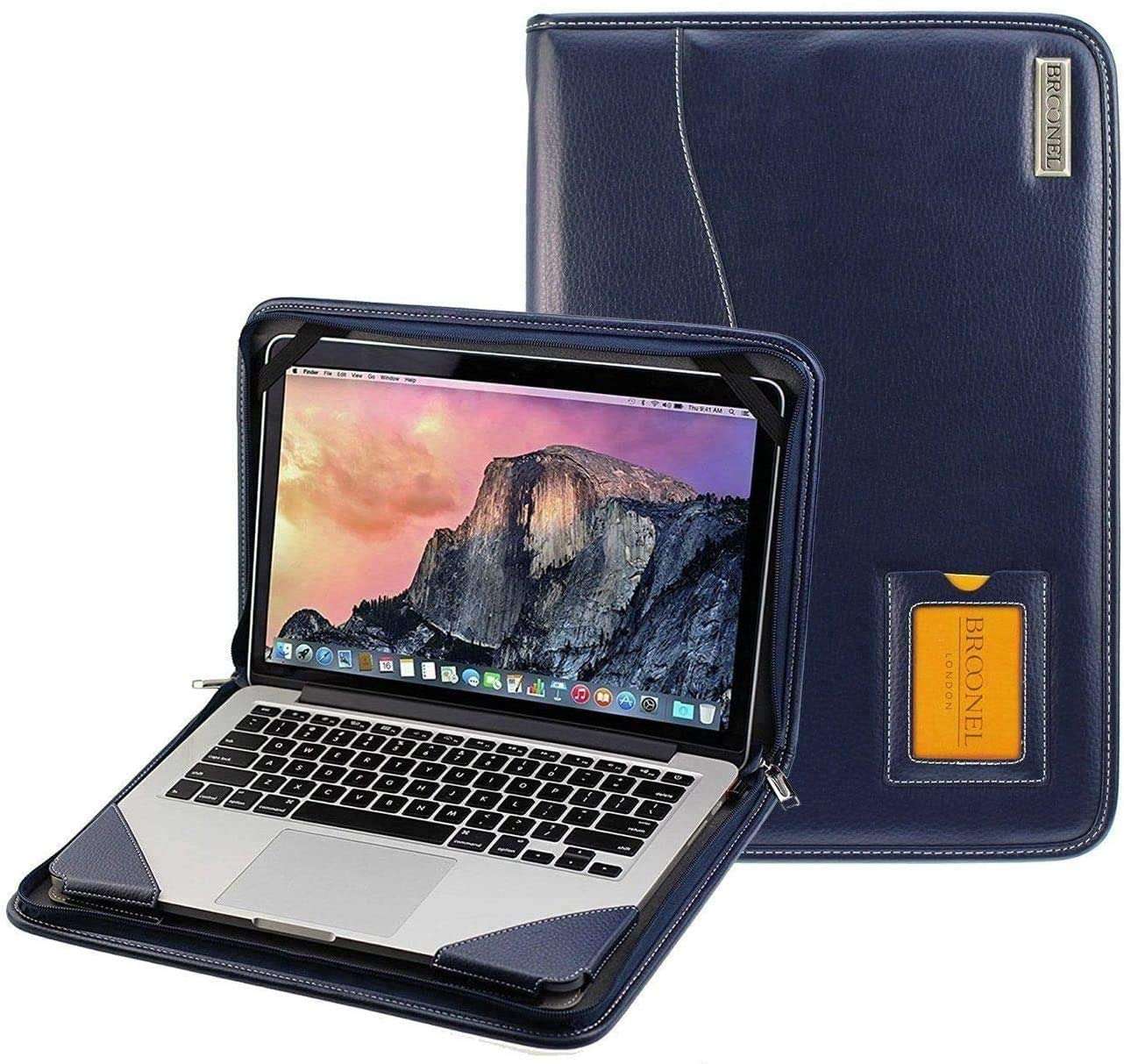 Broonel Blue Leather Case For Dell Inspiron 16 Laptop