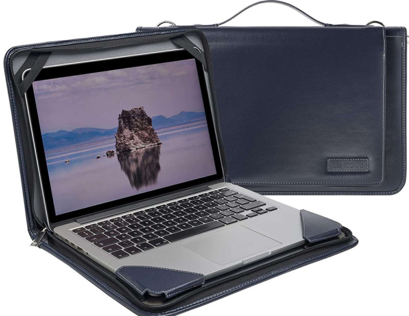 Broonel Blue Leather Laptop Case For Samsung Galaxy Book3 Pro 360 16" Laptop