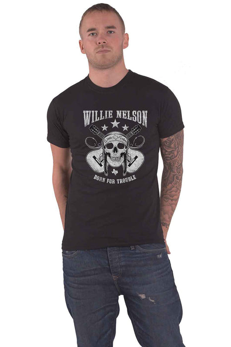Willie Nelson T Shirt Skull Logo New Official Men's