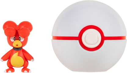 Pokémon Clip ‘N’ Go Magby and Premier Ball Includes 2-Inch Battle Figure and Premier Ball Accessory