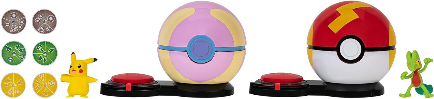 Pokémon PKW3165 Surprise Attack Game-Pikachu with Pokéball and Level Ball, Black