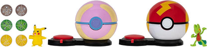 Pokémon PKW3165 Surprise Attack Game-Pikachu with Pokéball and Level Ball, Black