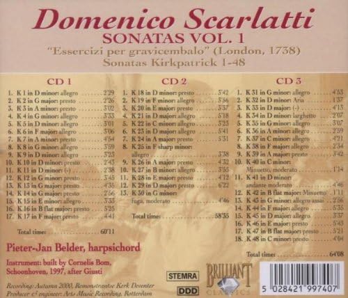 Harpsichord Sonatas Vol. 1 (Belder)