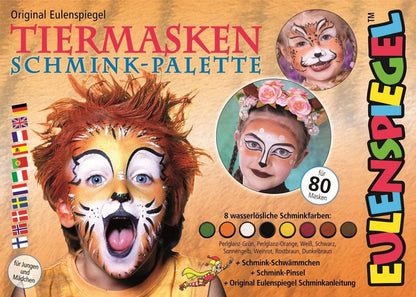 8 Colour Palette Animal Make-up Box Make-up palette animal masks