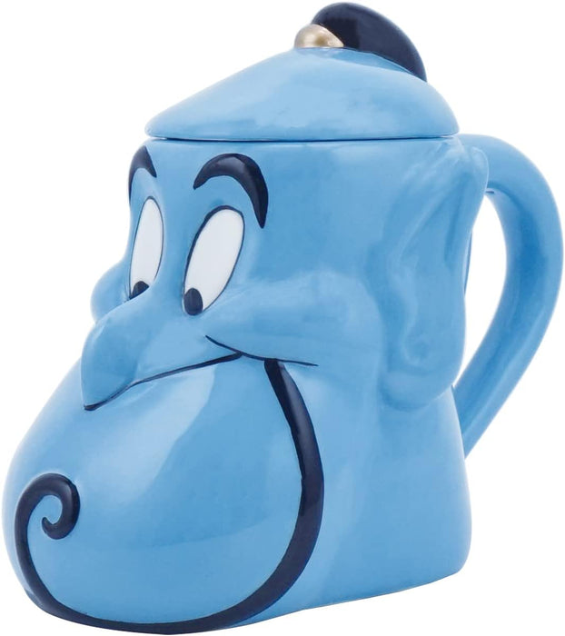 Disney Aladdin-Tasse mit Deckel – Genie – Bürobecher – Latte Tasse Geschenke – 3D Tasse