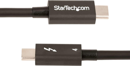 StarTech.com 1.6ft (50cm) Thunderbolt 4 Cable - 40Gbps - 100W PD - 4K/8K Video - Thunderbolt Cable - Compatible w/USB 4/Thunderbolt 3/USB 3.2/USB Type-C/DisplayPort (TBLT4MM50CM