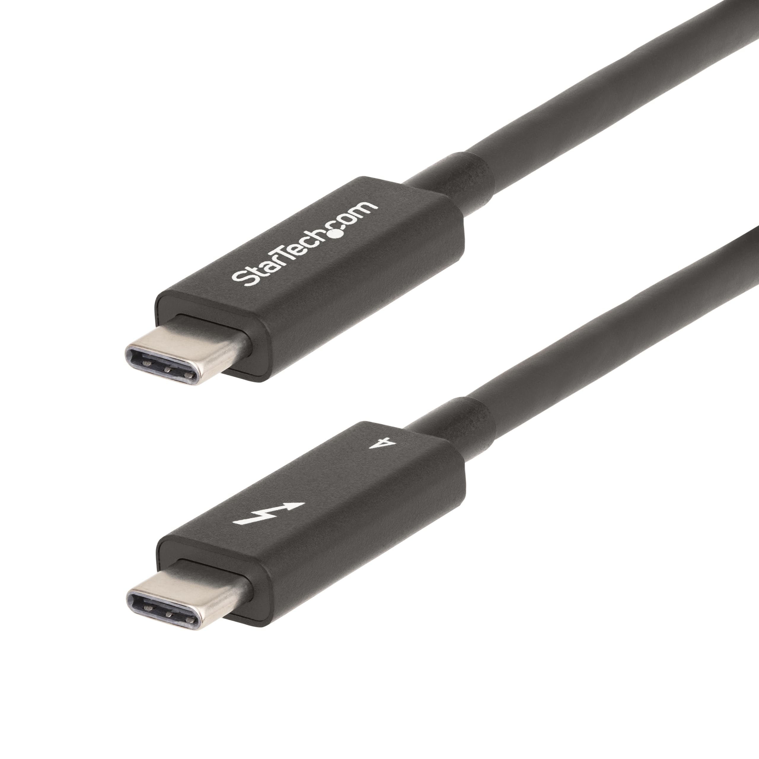 StarTech.com 6ft (2m) Active Thunderbolt 4 Cable - 40Gbps - 100W PD - 4K/8K Video - Thunderbolt Cable - Compatible w/USB4/DP Alt Mode, Thunderbolt 3, USB 3.2/Type-C (A40G2MB-TB4-CABLE