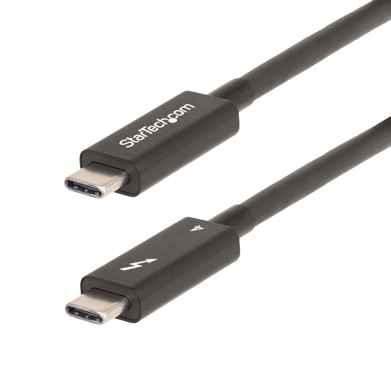 StarTech.com 6ft (2m) Active Thunderbolt 4 Cable - 40Gbps - 100W PD - 4K/8K Video - Thunderbolt Cable - Compatible w/USB4/DP Alt Mode, Thunderbolt 3, USB 3.2/Type-C (A40G2MB-TB4-CABLE