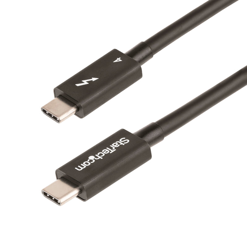 StarTech.com 3ft (1m) Thunderbolt 4 Cable - 40Gbps - 100W PD - 4K/8K Video - Thunderbolt Cable - Compatible w/ USB4/Thunderbolt 3/USB 3.2/USB Type-C/DisplayPort (TBLT4MM1M
