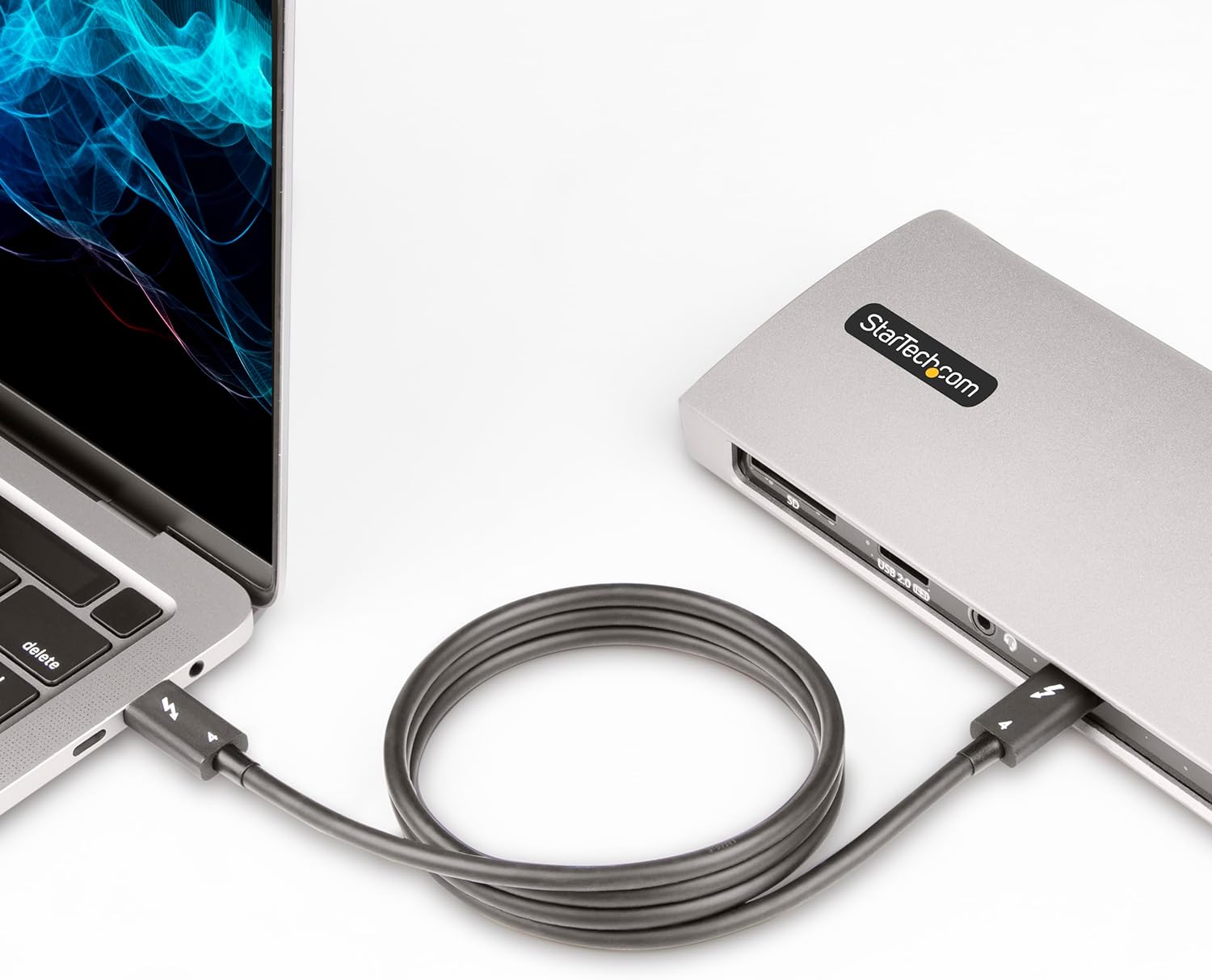 StarTech.com 3ft (1m) Thunderbolt 4 Cable - 40Gbps - 100W PD - 4K/8K Video - Thunderbolt Cable - Compatible w/ USB4/Thunderbolt 3/USB 3.2/USB Type-C/DisplayPort (TBLT4MM1M