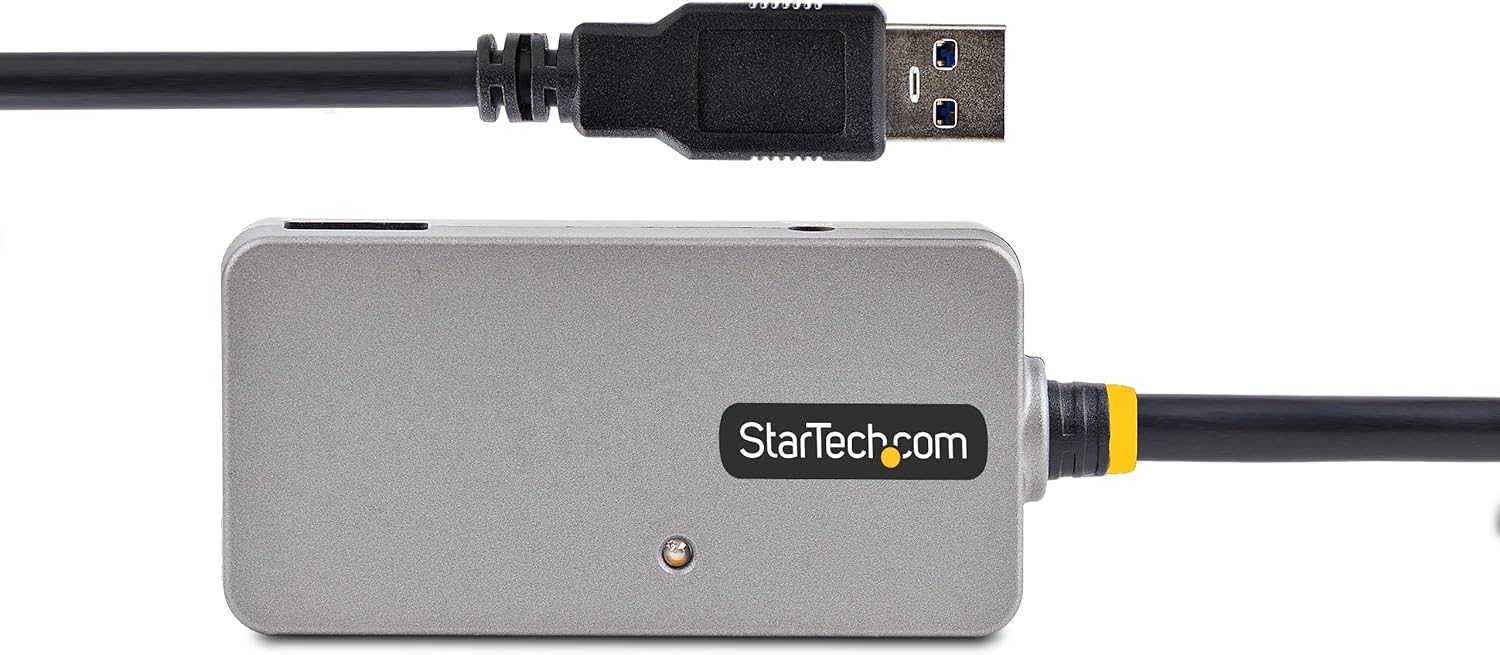StarTech.com USB Extender Hub, 10m USB 3.0 Extension Cable w/ 4-Port USB-A Hub, Active/Bus Powered USB Repeater Cable, Optional 20W Power Supply Included, Level 2 ESD Protection (U01043-USB-EXTENDER