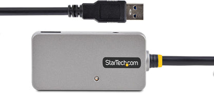 StarTech.com USB Extender Hub, 10m USB 3.0 Extension Cable w/ 4-Port USB-A Hub, Active/Bus Powered USB Repeater Cable, Optional 20W Power Supply Included, Level 2 ESD Protection (U01043-USB-EXTENDER