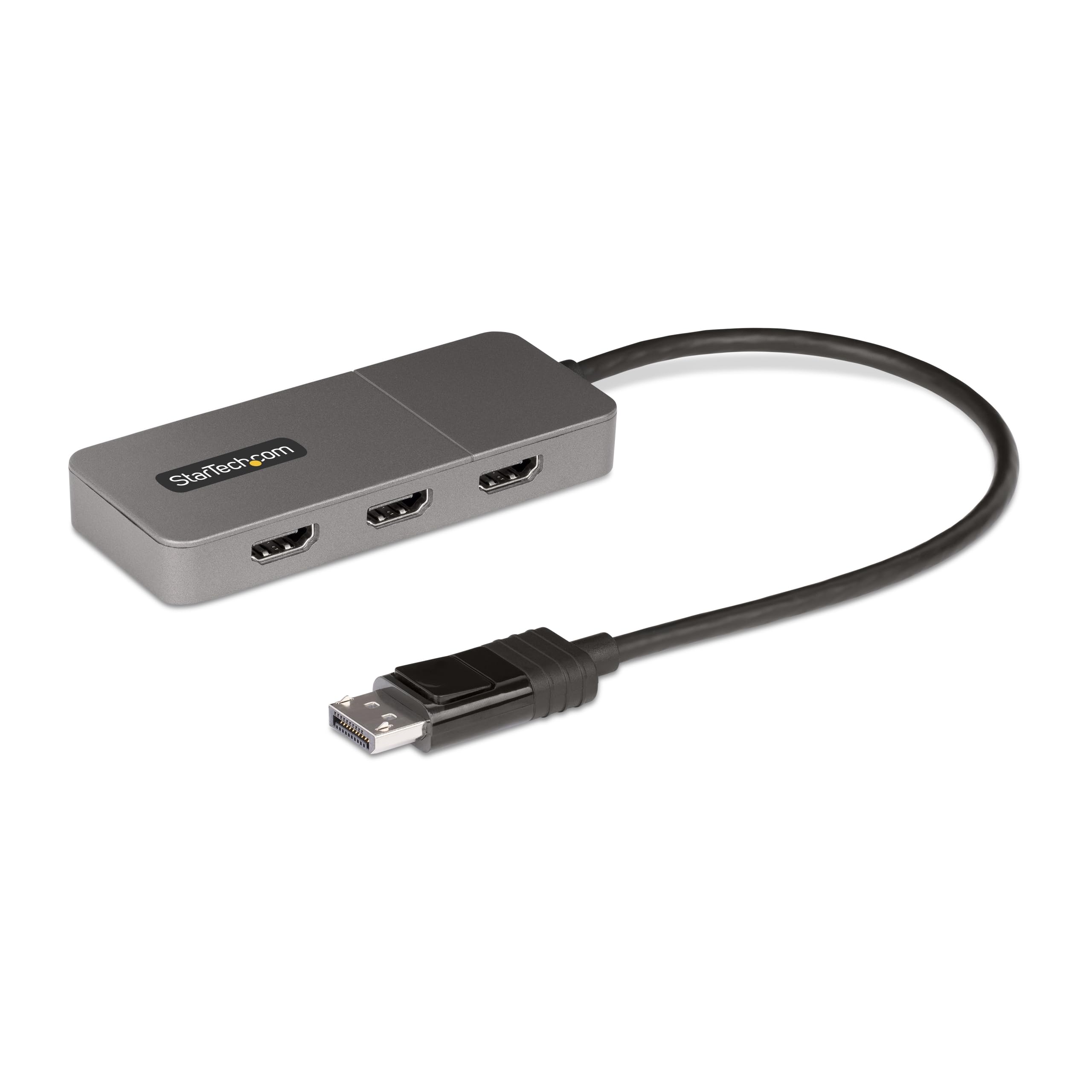 StarTech.com 3-Port MST Hub - DisplayPort to 3x HDMI, Triple 4K 60Hz Monitors, DP 1.4 Multi-Monitor Video Adapter, 1ft (30cm) Built-in Cable, USB Powered, Windows Only (MST14DP123HD