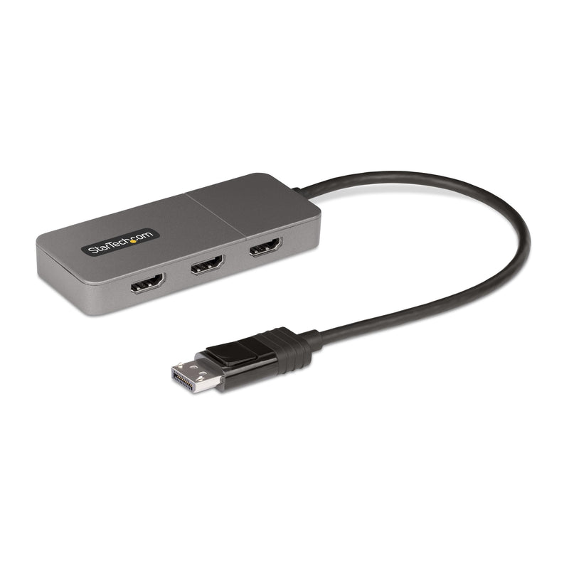 StarTech.com 3-Port MST Hub - DisplayPort to 3x HDMI, Triple 4K 60Hz Monitors, DP 1.4 Multi-Monitor Video Adapter, 1ft (30cm) Built-in Cable, USB Powered, Windows Only (MST14DP123HD