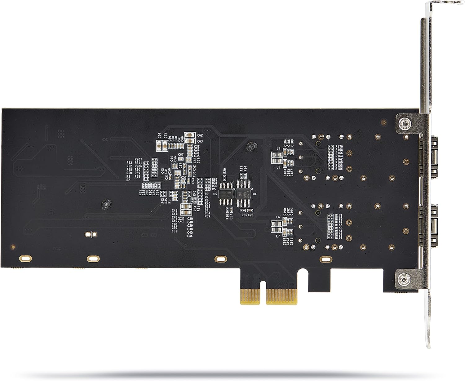 StarTech.com 2-Port GbE SFP Network Card, PCIe 2.0 x1, Intel I350-AM2 2x 1GbE Controller, 1000BASE Copper/Fiber Optic, Dual-Port Gigabit Ethernet NIC, Desktop/Server Backplanes (P021GI-NETWORK-CARD