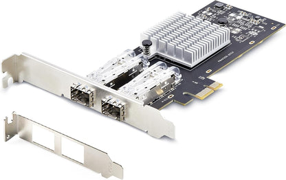 StarTech.com 2-Port GbE SFP Network Card, PCIe 2.0 x1, Intel I350-AM2 2x 1GbE Controller, 1000BASE Copper/Fiber Optic, Dual-Port Gigabit Ethernet NIC, Desktop/Server Backplanes (P021GI-NETWORK-CARD