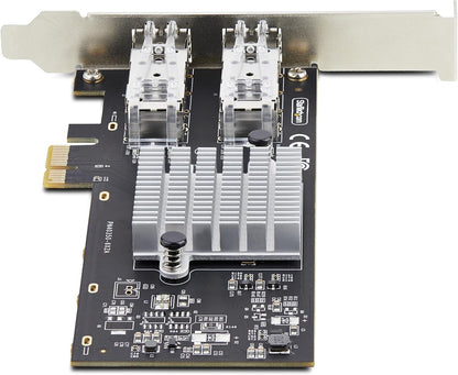 StarTech.com 2-Port GbE SFP Network Card, PCIe 2.0 x1, Intel I350-AM2 2x 1GbE Controller, 1000BASE Copper/Fiber Optic, Dual-Port Gigabit Ethernet NIC, Desktop/Server Backplanes (P021GI-NETWORK-CARD