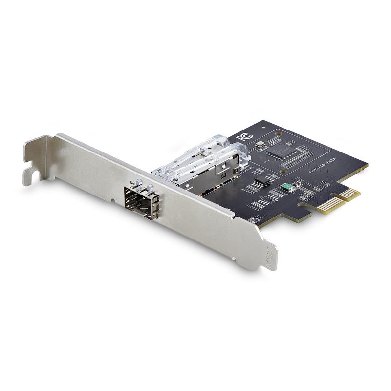 StarTech.com 1-Port GbE SFP Network Card, PCIe 2.1 x1, Intel I210-IS, 1GbE Controller, 1000BASE Copper/Fiber Optic, Single-Port Gigabit Ethernet NIC, Desktop/Server Backplanes (P011GI-NETWORK-CARD