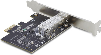 StarTech.com 1-Port GbE SFP Network Card, PCIe 2.1 x1, Intel I210-IS, 1GbE Controller, 1000BASE Copper/Fiber Optic, Single-Port Gigabit Ethernet NIC, Desktop/Server Backplanes (P011GI-NETWORK-CARD