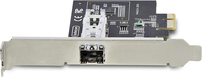 StarTech.com 1-Port GbE SFP Network Card, PCIe 2.1 x1, Intel I210-IS, 1GbE Controller, 1000BASE Copper/Fiber Optic, Single-Port Gigabit Ethernet NIC, Desktop/Server Backplanes (P011GI-NETWORK-CARD