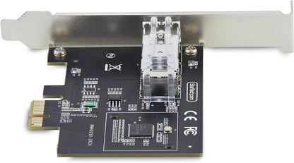 StarTech.com 1-Port GbE SFP Network Card, PCIe 2.1 x1, Intel I210-IS, 1GbE Controller, 1000BASE Copper/Fiber Optic, Single-Port Gigabit Ethernet NIC, Desktop/Server Backplanes (P011GI-NETWORK-CARD