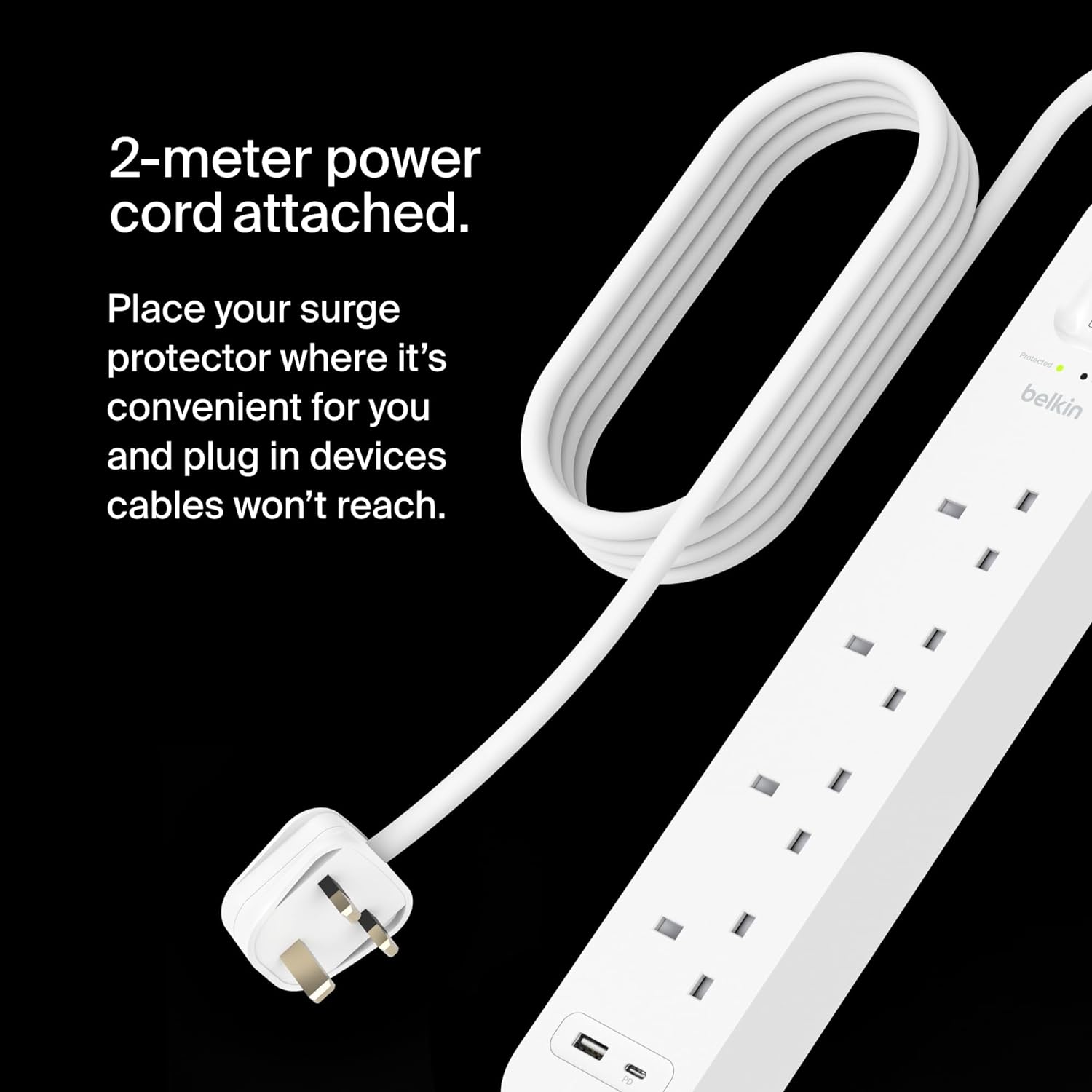 Surge Protection With Usb C 4 Outlet