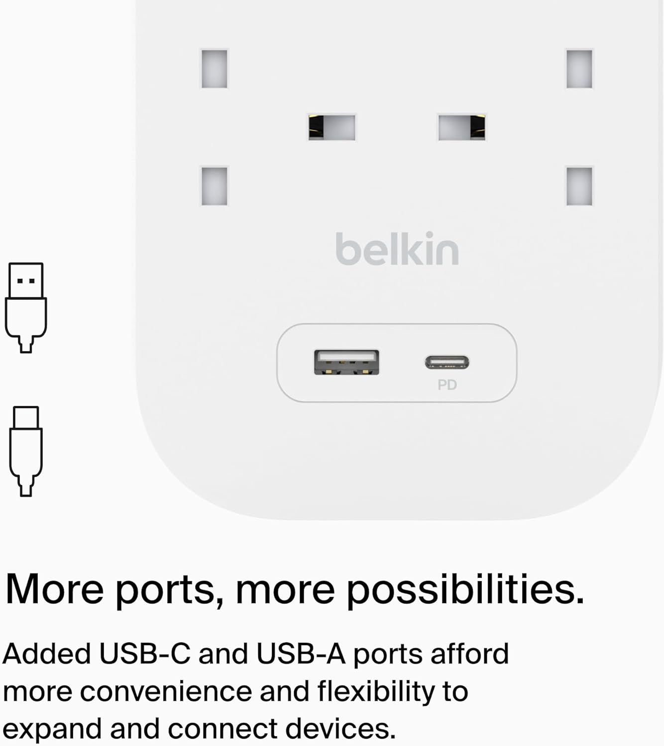Surge Protection With Usb C 6 Outlet