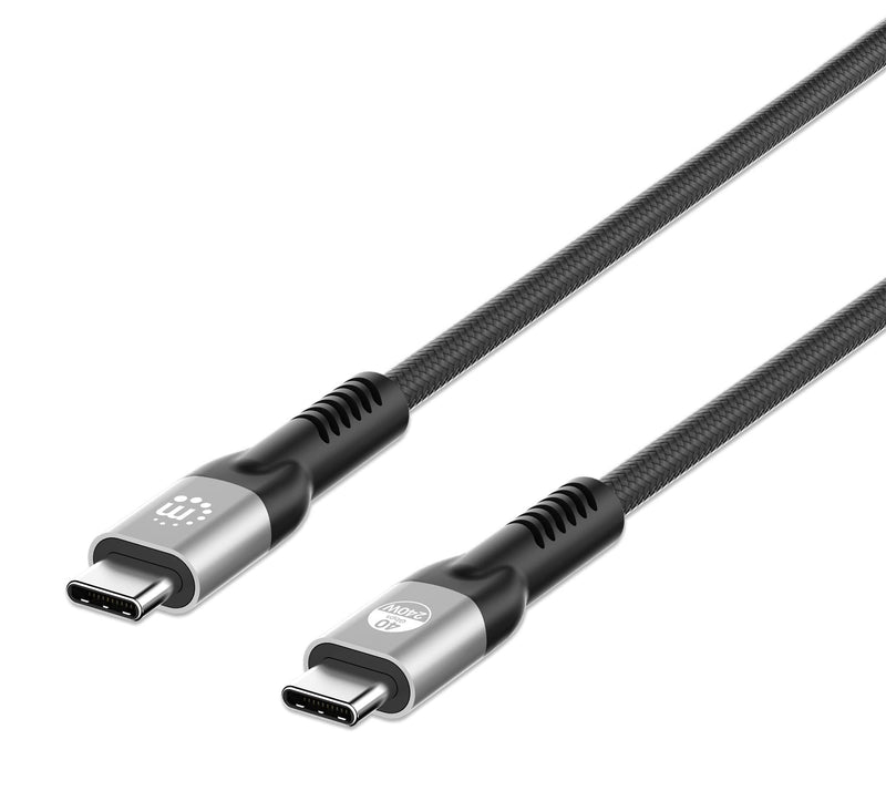 Manhattan 356374 - Cable USB 4 EPR USB-C™ M/M 40G 240W PD 3.1 8K E-Mark Certificado 1 m Negro