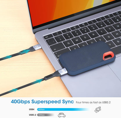 Manhattan 356374 - Cable USB 4 EPR USB-C™ M/M 40G 240W PD 3.1 8K E-Mark Certificado 1 m Negro