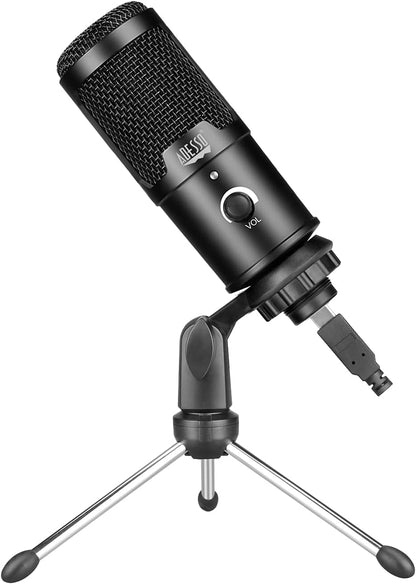 Adesso Xtream M4 Cardioid USB Microphone with Stand for Recording, Streaming and Meetings