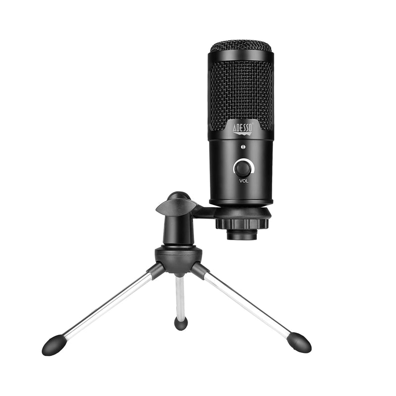 Adesso Xtream M4 Cardioid USB Microphone with Stand for Recording, Streaming and Meetings