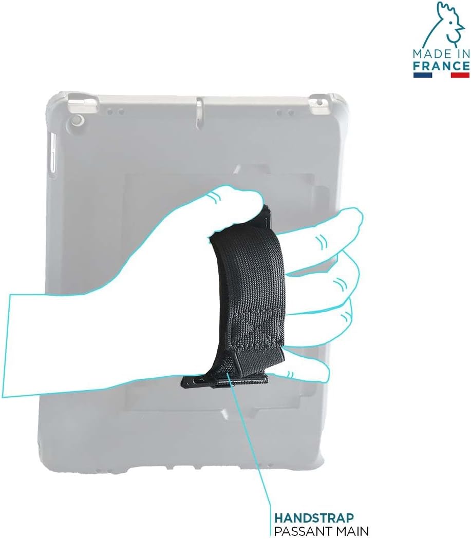Mobilis Universal 360° Rotating Stick On Hand Strap for Tablet + Kickstand + Stylus Holder
