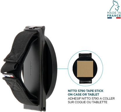 Mobilis Universal 360° Rotating Stick On Hand Strap for Tablet + Kickstand + Stylus Holder