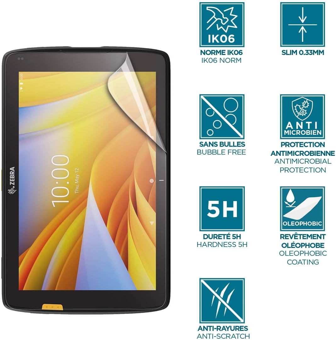 Screen Protector Anti-Shock Ik06 Clear For Zebra Et40 - Et45