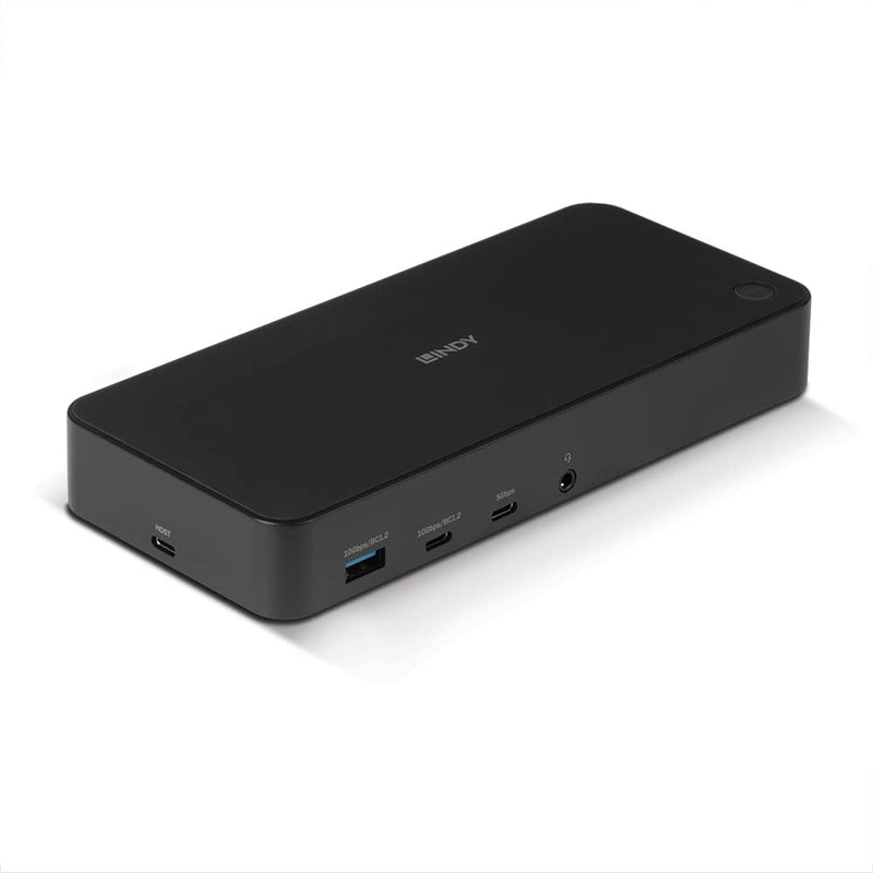 LINDY DST-Pro Universal, USB Type C and Type A Hybrid Laptop Docking Station - 4K HDMI, 2x4K (DP or HDMI